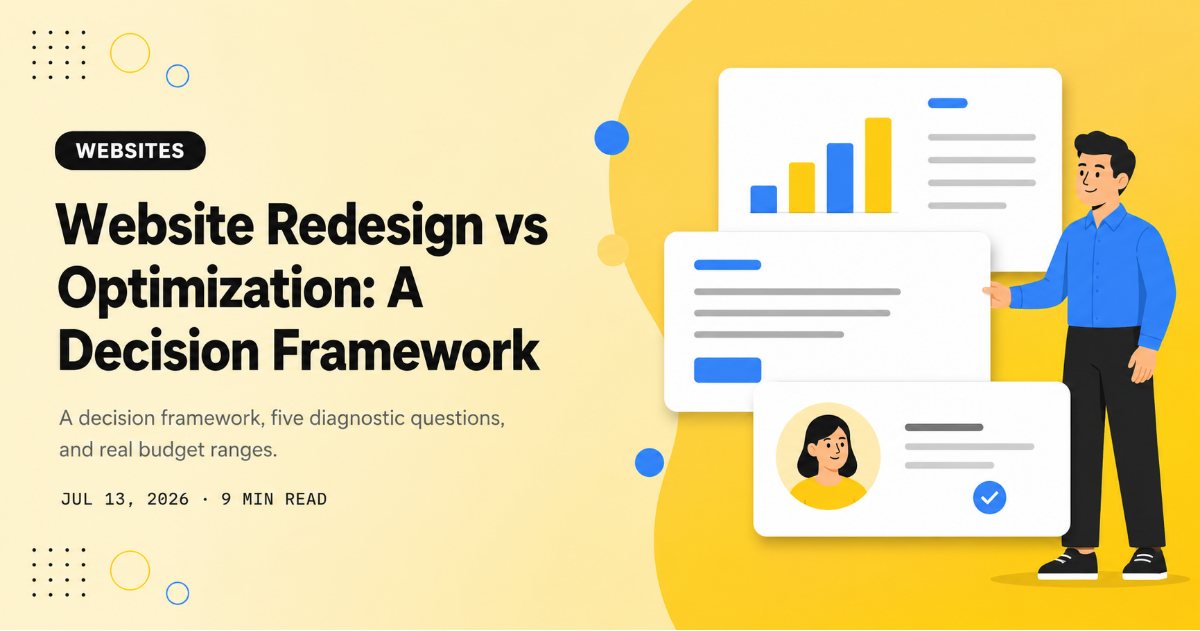 Website Redesign vs Optimization: A Decision Framework